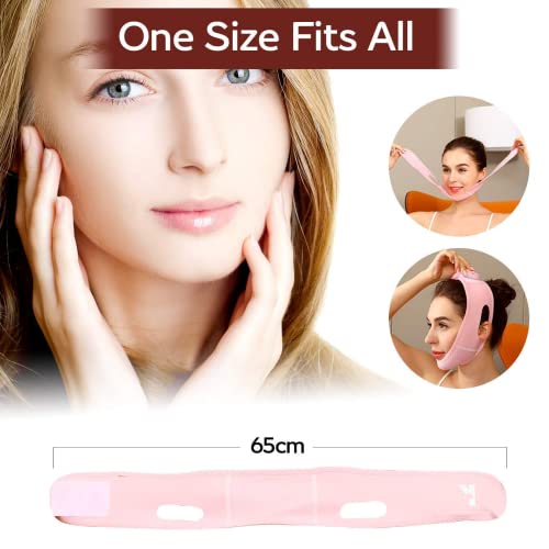 Double Chin Reducer V Line Lifting Mask Face Slimming Strap Night 4 MASKS