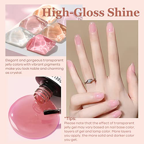  Modelone Press On Nails Light Pink Almond Netural Gel