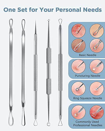 4pcs Blackhead Remover Tool, Pimple Popper Tool Kit, Blackhead Extractor  Tool For Face, Extractor Tool For Comedone Zit Acne Whitehead Blemish,  Profes