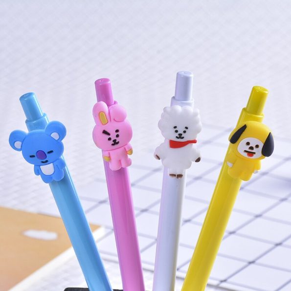 Kawaii-BT21-Tata-Chimmy-Kpop-Cartoon-Doll-Gel-Pen-Water-Pen-Ballpoint-Pen-Cute-Student-Stationery-2