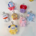 10cm-Cartoon-Bt21-Plush-Doll-Keychain-Kawaii-Cute-Rj-Chimmy-Cooky-Bag-Pendant-Girl-Key-Ring