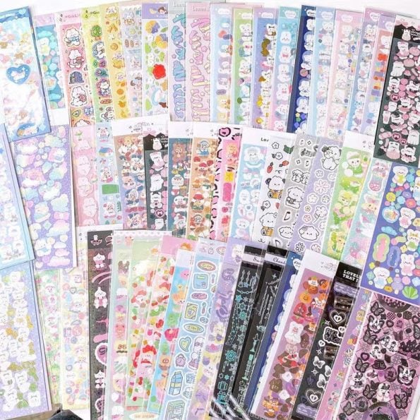 10pcs-20pcs-30pcs-Random-Sticker-Pack-Laser-Decorative-Kawaii-Album-Stickers-Korean-Stationery-DIY-Material-2