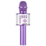 BONAOK-Wireless-Bluetooth-Karaoke-Microphone-3-in-1-Portable-Handheld-Mic-Speaker-Machine-for-All-Smartphones-for-Girls-Boys-Kids-Adults-All-Age-Q37Light-Purple-0