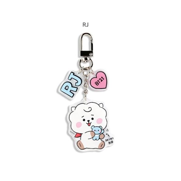 BT21-New-Keychain-Kawaii-Anime-Cute-Cartoon-Bag-Pendant-Accessories-Transparent-Acrylic-Keychain-Birthday-Gift-4