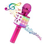 BlueFire-4-in-1-Karaoke-Wireless-Microphone-with-LED-Lights-Portable-Microphone-for-Kids-Great-Gifts-Toys-for-Kids-Girls-Boys-and-Adults-Purple-0