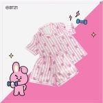 Cartoon-Kpop-Two-Piece-Pajamas-Suit-Kawaii-Bt21-Anime-Short-Sleeved-T-Shirt-Shorts-Homewear-Summer