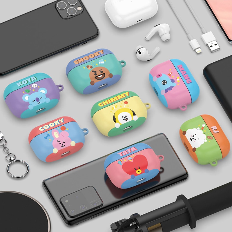 Cover for Apple Airpods 1 2 3 Pro 2Rd Case Cute Bts Anime Cartoon Tata  Chimmy Cooky Earphone Case Headphones Cases Accessories : kpopita