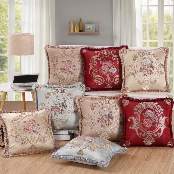 European-Vintage-Jacquard-Pillow-Case-Cushion-Cover-45x45cm-Soft-Home-Decorative-Pillow-Cover-48x48cm-Red-Ivory-5