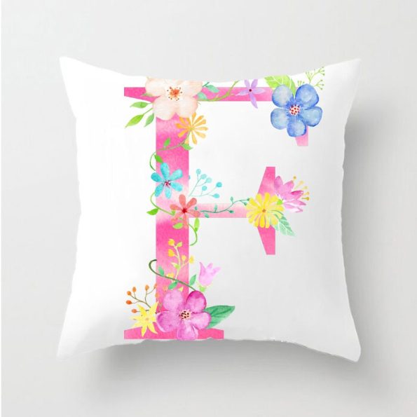 Flower-Letter-Decorative-Cushion-Cover-Pillow-Pillowcase-Polyester-45-45-Throw-Pillows-Home-Decor-Pillowcover-40842-5