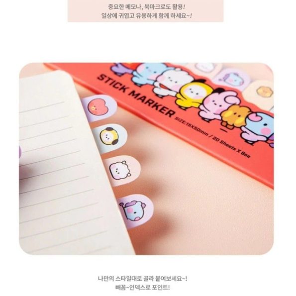 Kawaii-BT21-Sticker-Set-Anime-Cute-Cartoon-Mini-Series-Notepad-Sticker-Hand-Ledger-Notepad-Memo-Birthday-1