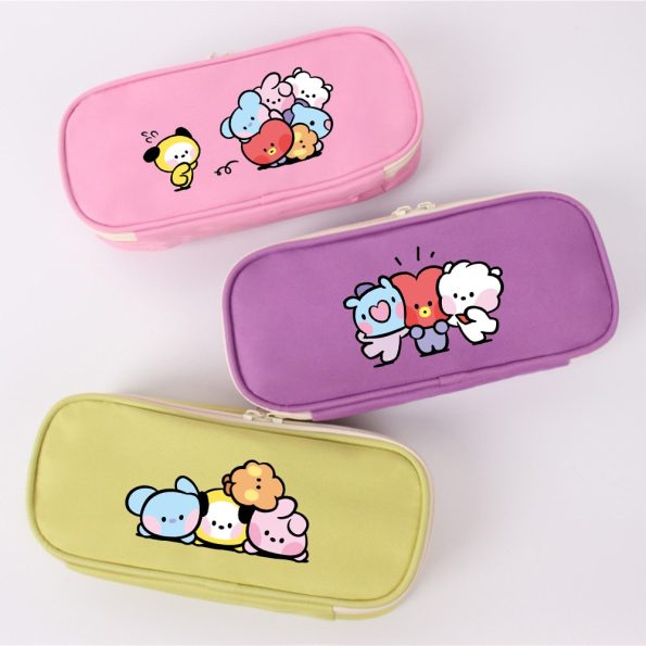 Kawaii-Bt21-Anime-Baby-Series-Pencil-Pouch-Coin-Purse-Pencil-Storage-Bag-Canvas-Stationery-Bag-Holiday