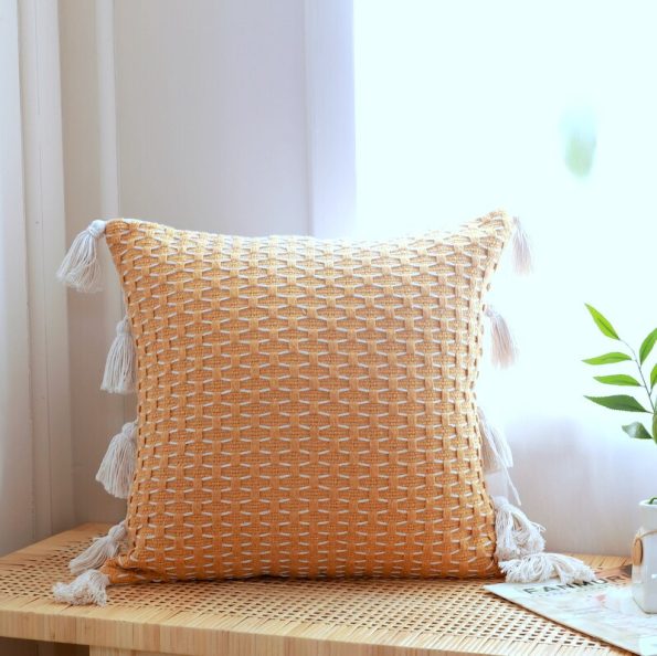 Knit-Cushion-Cover-45x45cm-Tassels-Boho-Style-Pillow-Cover-Grey-Ivory-Pink-Blue-Yellow-for-Home-1