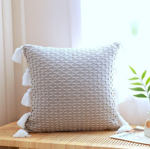 Knit-Cushion-Cover-45x45cm-Tassels-Boho-Style-Pillow-Cover-Grey-Ivory-Pink-Blue-Yellow-for-Home-2