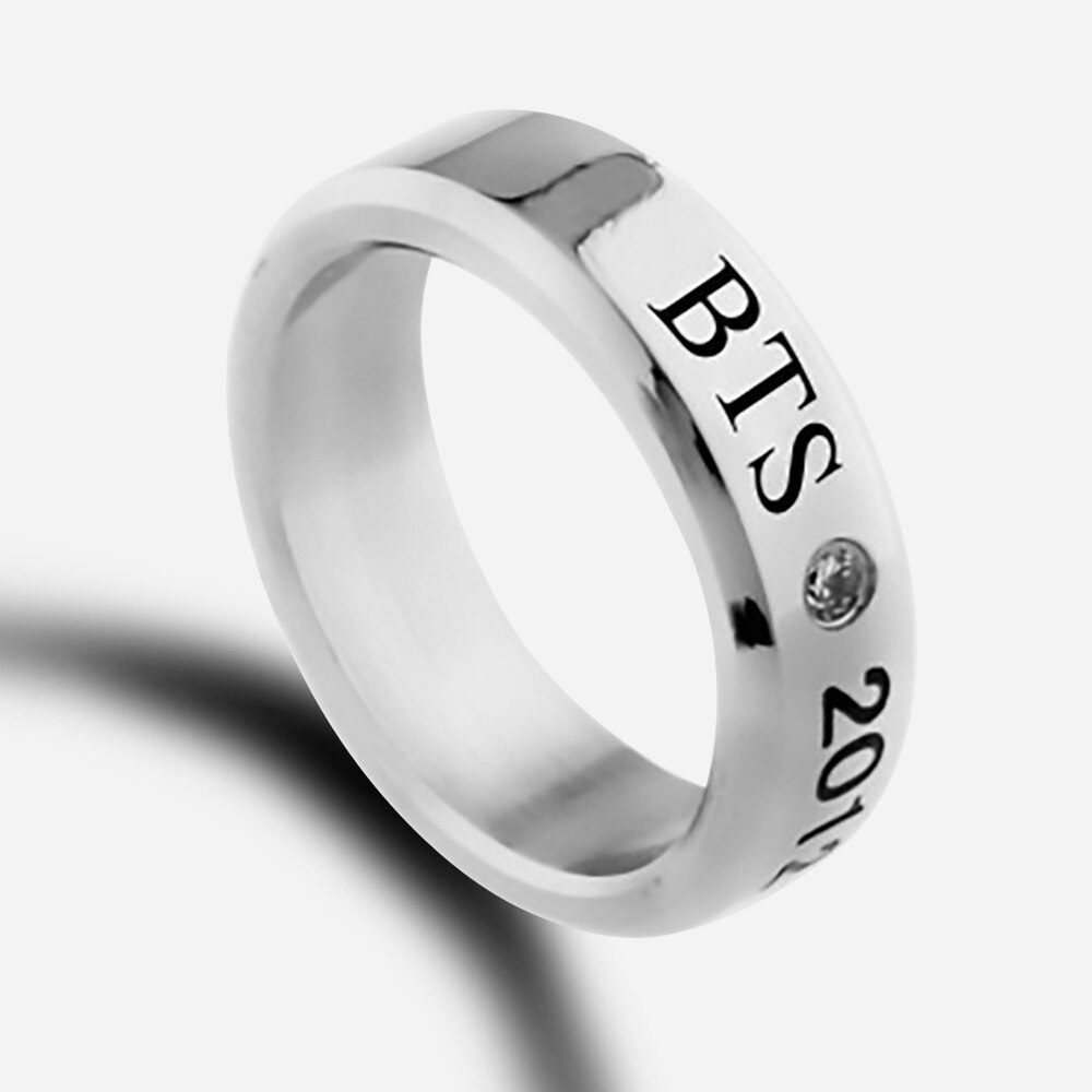 Pocomoco BTS Ring Stainless Steel Finger Rings Bangtan Boys V SUGA JIN  Jimin J-Hope JUNG KOOK Rap Monster Jewelry Rings for Women Merchandise BTS  - 1: Buy Online at Best Price in