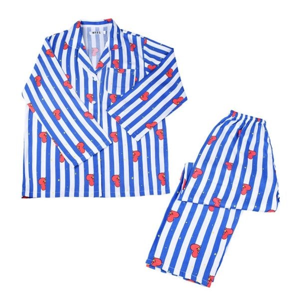 Kpop-Cartoon-Two-Piece-Pajamas-Suit-Kawaii-Love-Koala-Printed-Summer-Homewear-Korean-Bt21-Short-Sleeved-1