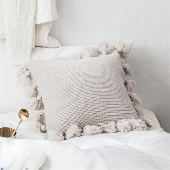 REGINA-Cute-Fringes-Tassels-Pillow-Case-Kawaii-Home-Decor-Sofa-Bed-Cushion-Cover-45x45CM-Fluffy-Soft-2