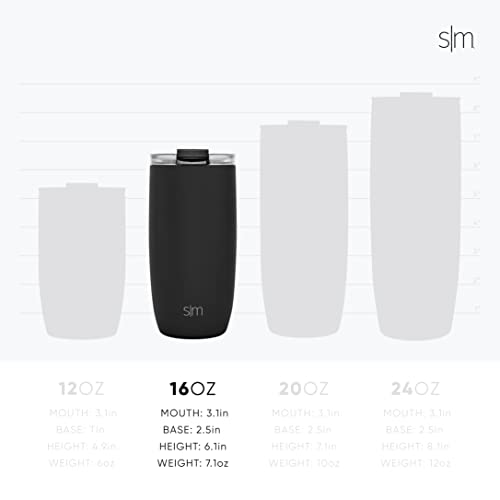 Simple Modern Stainless Steel Vacuum Insulated Voyager Tumbler with Flip  Lid and Straws