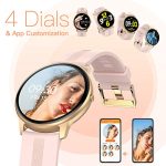 Smart-Watch-for-Women-AGPTEK-Smartwatch-for-Android-and-iOS-Phones-IP68-Waterproof-Activity-Tracker-with-Full-Touch-Color-Screen-Heart-Rate-Monitor-Pedometer-Sleep-Monitor-Pink-LW11-0