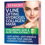 10-Piece-V-Line-Shaping-Face-Masks–Double-Chin-Reducer-Lifting-Hydrogel-Collagen-Mask-with-Aloe-Vera–Anti-Aging-and-Anti-Wrinkle-Band-Contouring-Slimming-and-Firming-Face-Lift-Sheet-0