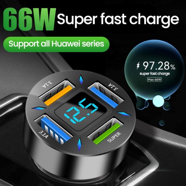 66W-4-Ports-USB-Car-Charger-Fast-Charging-PD-Quick-Charge-3-0-USB-C-Car-1