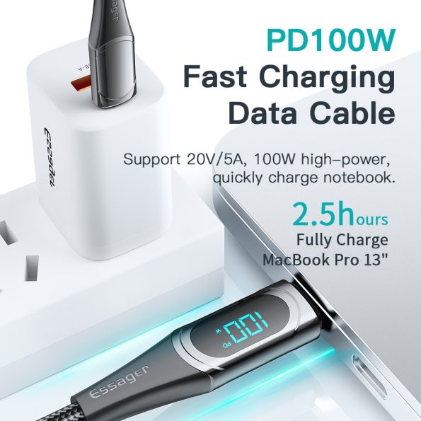 Essager-USB-Type-C-To-USB-C-Cable-100W-5A-PD-Fast-Charging-Charger-Wire-Cord-1