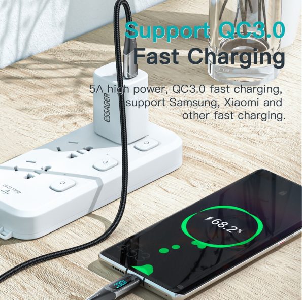 Essager-USB-Type-C-To-USB-C-Cable-100W-5A-PD-Fast-Charging-Charger-Wire-Cord-4
