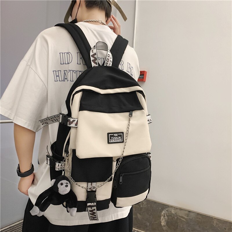 2023 New High Capacity Backpack Trendy Korean Printed Leisure Computer Bag  for Boys and College Students Backpack