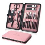 Manicure-Set-Professional-Nail-Clippers-Kit-Pedicure-Care-Tools-Stainless-Steel-Women-Grooming-Kit-18Pcs-for-Travel-or-Home-Pink-0