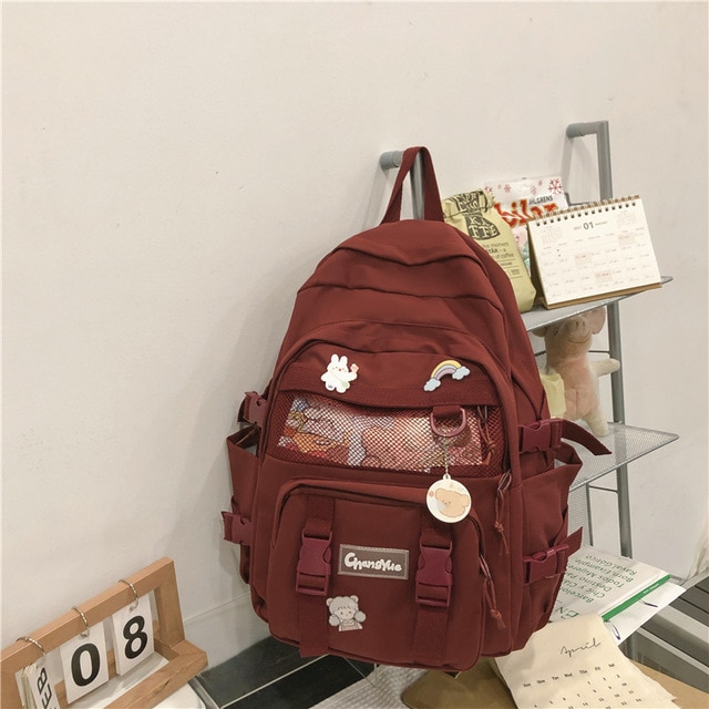 PALAY Blackpink Backpack for Girls School Bags Blackpink Kpop Theme Prints  with USB Charging and Headset
