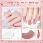Modelones-Poly-Nail-Gel-Kit-30ml-2PCS-Clear-Deep-Nude-Colors-with-Slip-Solution-Extension-Builder-Enhancement-Professional-Starter-Kit-All-in-One-Nail-Technician-French-Kit-Gift-for-Christmas-New-Year-0