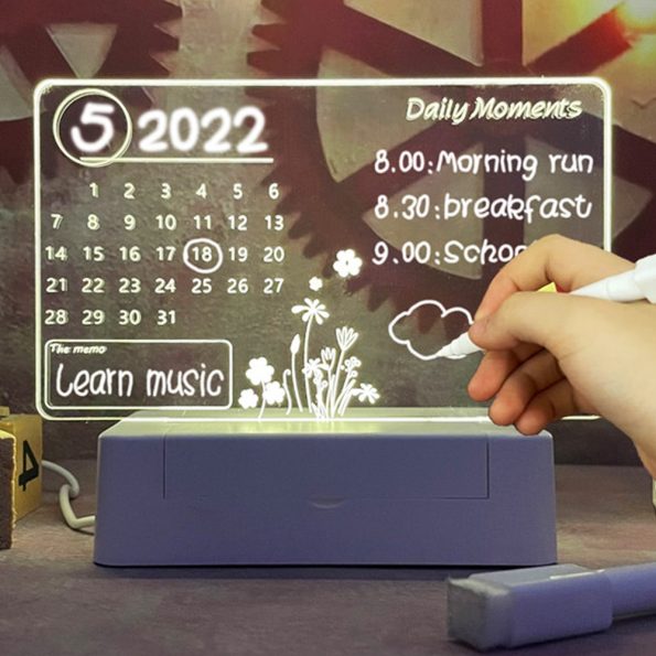 Note-Board-Creative-Led-Night-Light-USB-Message-Board-Holiday-Light-With-Pen-Gift-For-Children-2
