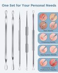 TAYTHI-Blackhead-Remover-Tool-Pimple-Popper-Tool-Kit-Blackhead-Extractor-tool-for-Face-Extractor-Tool-for-Comedone-Zit-Acne-Whitehead-Blemish-Stainless-Steel-Extraction-tools-0