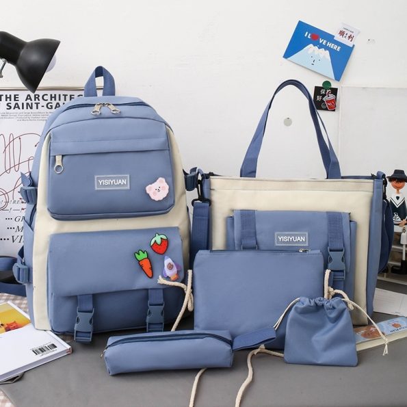 Trendy-Girl-Waterproof-Travel-Backpack-Fashion-Panelled-Nylon-Women-Backpack-Student-Shoulder-Bag-Korean-Style-Schoolbag-4