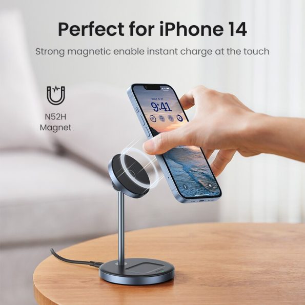 UGREEN-Magnetic-Wireless-Charging-Stand-20W-Max-Power-2-in-1-Charging-Stand-For-iPhone-14-1