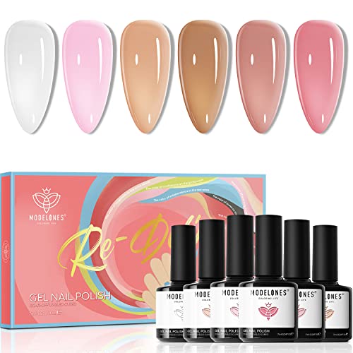 Gel X Nails - 2 in 1 Nail Glue and Base Coat with Clear and Apricot Color,  UV LED Lamp with 500Pcs Coffin Nail Tips - All-in-One Gel Nail Polish Kit