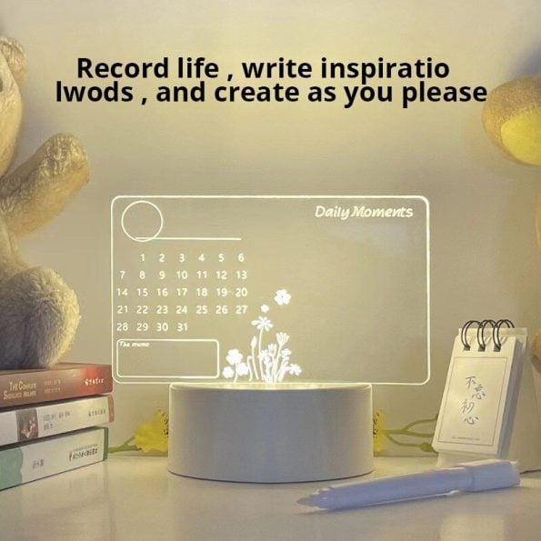 Acrylic-Transparent-Luminous-Calendar-Note-Board-Erasable-Ins-Message-Board-Household-Memo-Prompt-Desktop-Small-Table-1