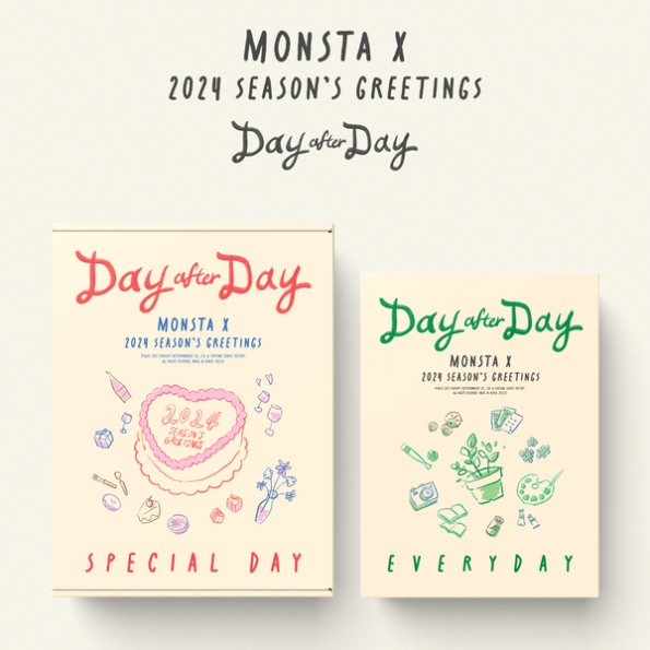 [SET] MONSTA X – 2024 SEASON’S GREETINGS [Day after Day] (SPECIAL DAY ver. + EVERYDAY ver.)