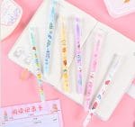 6Pcs-set-Kpop-Bt21-Erasable-Gel-Pen-Cartoon-Kawaii-Anime-Blue-Black-Pocket-Pen-Creative-Office