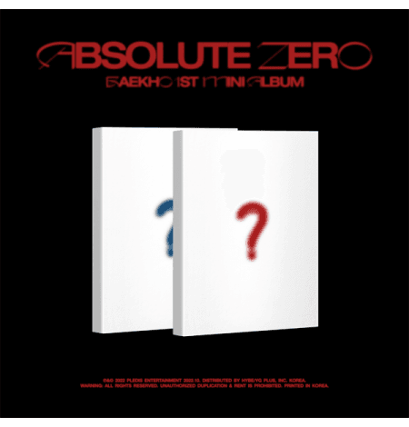 BAEKHO - 1st Mini Album [Absolute Zero] (Random Ver.)