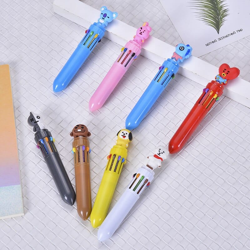 Kawaii-BT21-Tata-Chimmy-Kpop-Cartoon-Doll-Gel-Pen-Water-Pen-Ballpoint-Pen-Cute-Student-Stationery-3