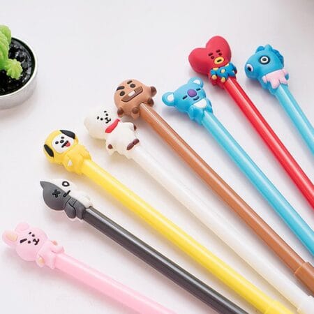 Kawaii BT21 Tata Chimmy Kpop Cartoon Doll Gel Pen Water Pen