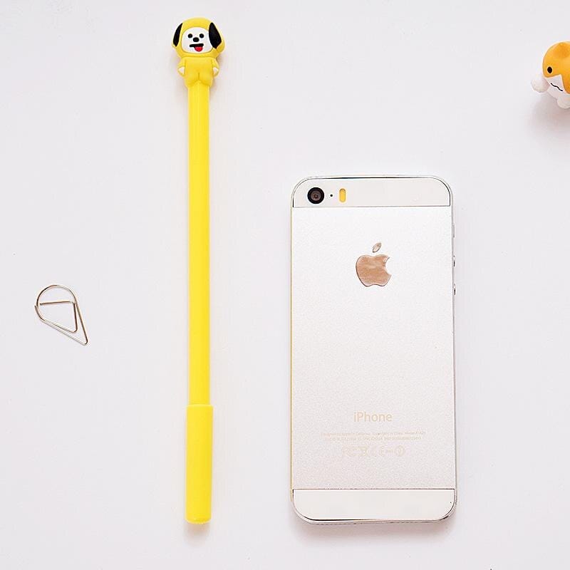 Kawaii-BT21-Tata-Chimmy-Kpop-Cartoon-Doll-Gel-Pen-Water-Pen-Ballpoint-Pen-Cute-Student-Stationery-5