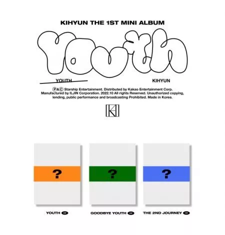 Kihyun - The 1st Mini Album (MONSTA X) [YOUTH] [3CD SET]