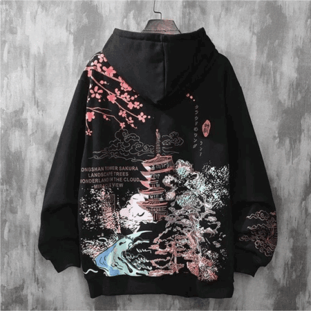 Japanese Harajuku Streetwear Oversized Pullover, Thick Winter Autumn Hoodie