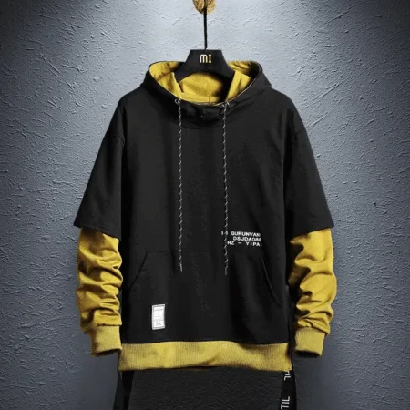 Japanese Harajuku Style Patchwork Hoodie, Pullover