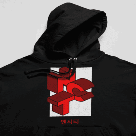 NCT Kpop Hoodie, Isometric Text, NCT 127, Kpop Merch