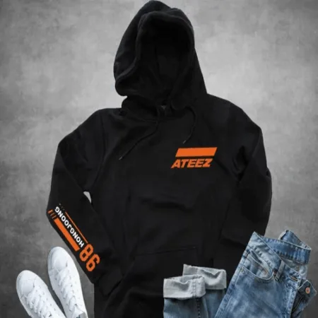 Personalized ATEEZ Black Crewneck Kpop Sweatshirt or Hoodie