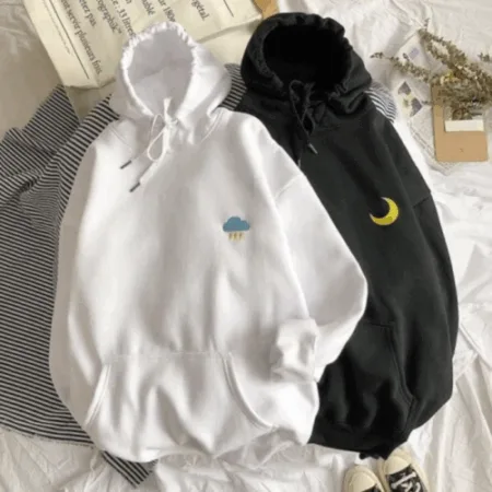 Mood hoodie embroidered