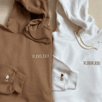 Custom Embroidered Roman Numeral Hoodie