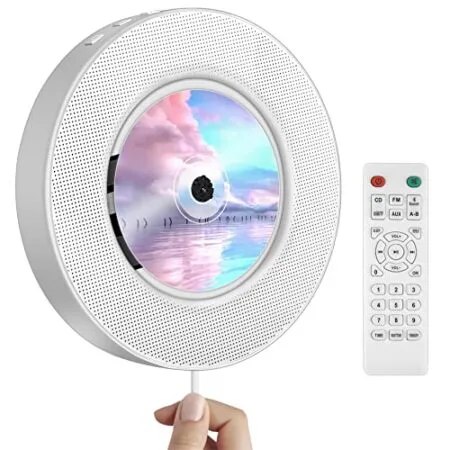 CD Player Wall Mountable with Bluetooth: CD Music Player Portable for Home with Remote Control - HiFi Sound Speaker…